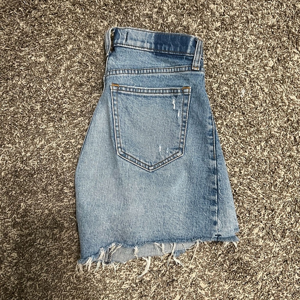 Abercrombie & Fitch Light Blue High-Rise Dad Shorts